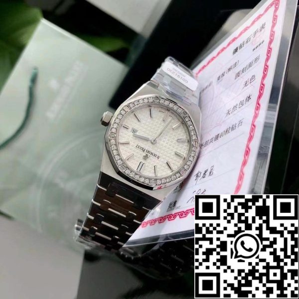 z4813757427390 1cbc93e056510fa38e4f5d2069d47c1c Audemars Piguet Royal Oak 67651ST.ZZ.1261ST.01 Diamanten bezel Zwitsers Origineel uurwerk