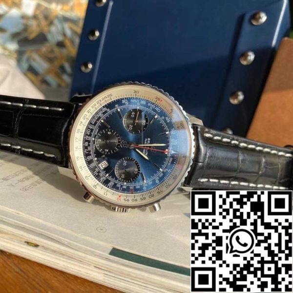 z4821795932045 86f9fd91d431ad58d679c8e8070babdc Zegarek męski Breitling Navitimer 1 B01 Chronograph 46 Blue Dial - szwajcarski mechanizm oryginalny