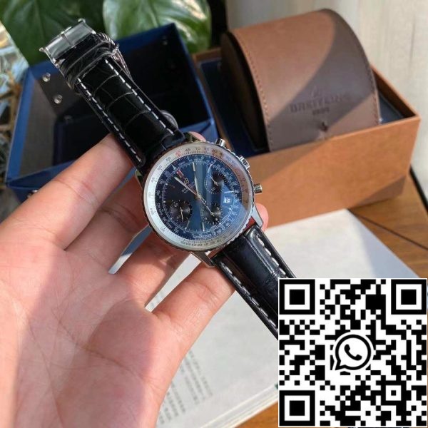 z4821795941975 45d0acb0607bcd7b79654ccb98dc9e51 Breitling Navitimer 1 B01 Chronograph 46 Blue Dial Moški Watch - Švicarski izvirni gibanje