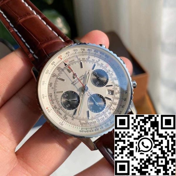 z4821796305954 8f05cf547008ac061b85033b057d860e Breitling Navitimer 1 B01 Chronograph 46 White Dial Ceas pentru bărbați - Mișcare originală elvețiană