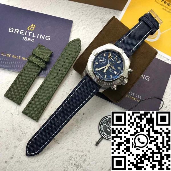 z4825853098022 d9c9270355a84934e545f2e85b9a4e67 Breitling Avenger Chronograph 45 A13317101C1X2- Movimento originale svizzero Migliore edizione 1:1