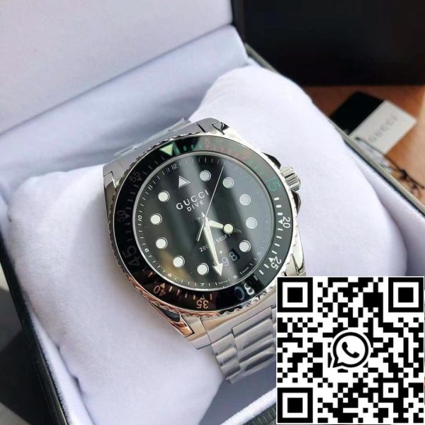 z4825859398066 ec374cdc6fe89a75d8cc14f8748fc403 Gucci Dive analogni zaslon švicarski Quartz črno moške ure 136.2 najboljši 1: 1 izdaja