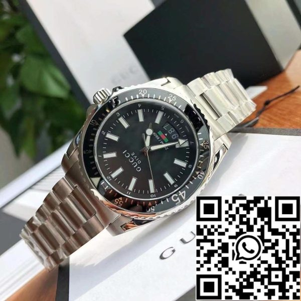 z4825859399072 7f7ff7a06b367b8ea9611c9a0017b5c4 Gucci Dive analogni zaslon švicarski Quartz črno moške ure 136.2 najboljši 1: 1 izdaja