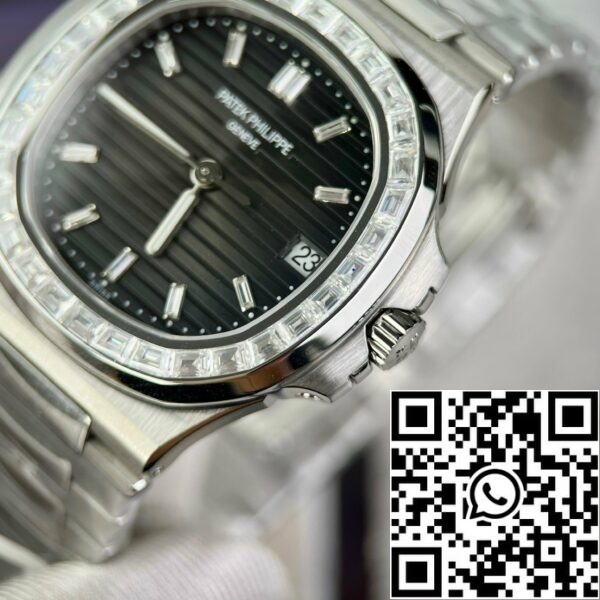 z4837249535753 0b84600a5cc8c09b084efc149f4654b2 Patek Philippe Nautilus 5711 Best 1:1 Edition PPF Factory Cadran noir customisé Diamants Moissanite