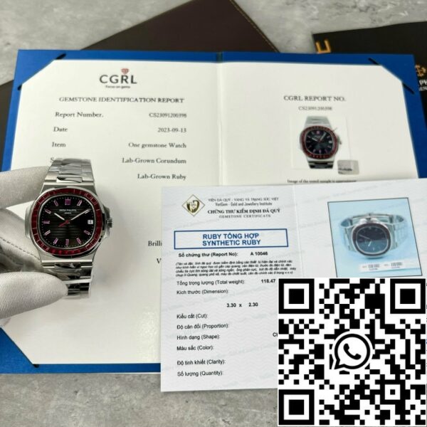 z4837249861063 7824d95aedb87aa167226106cc4ed9b6 Patek Philippe Nautilus 5711/112P-001Best 1:1 Edition PPF Factory custom Ruby Stone