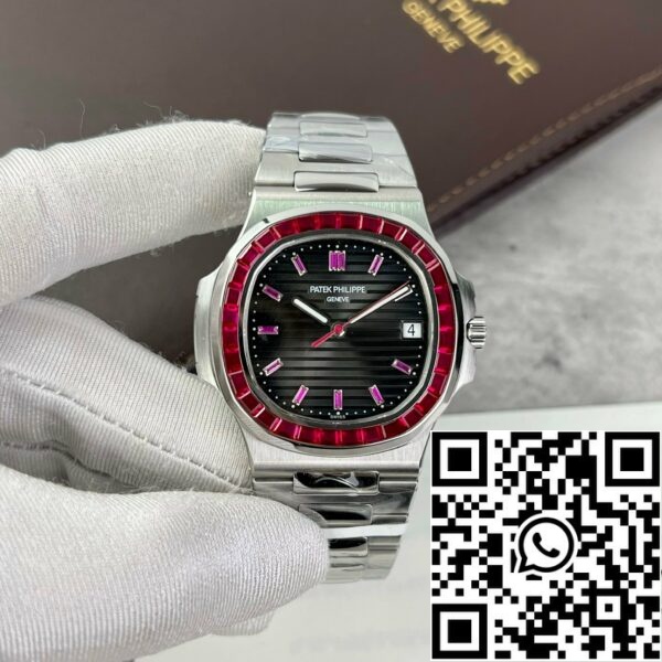 z4837249867385 74ef83fc38cf5262f090bd8e174f0194 Patek Philippe Nautilus 5711/112P-001Parhaat 1:1 Edition PPF Tehtaan custom Ruby Stone