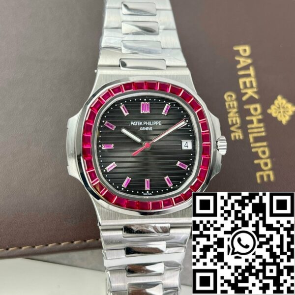 z4837249887110 990e10f93267b4445618a28517d413e8 Patek Philippe Nautilus 5711/112P-001Parhaat 1:1 Edition PPF Tehtaan custom Ruby Stone