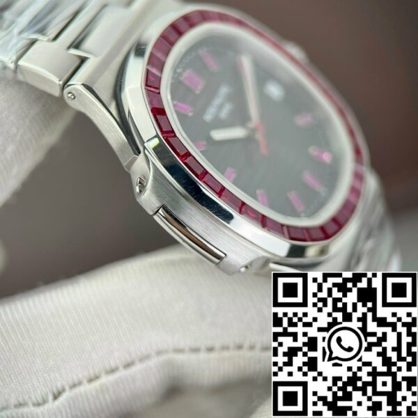 z4837249901619 34616ed3b89688e8ee939f22619857e4 Patek Philippe Nautilus 5711/112P-001Best 1:1 Edition PPF Factory custom Ruby Stone