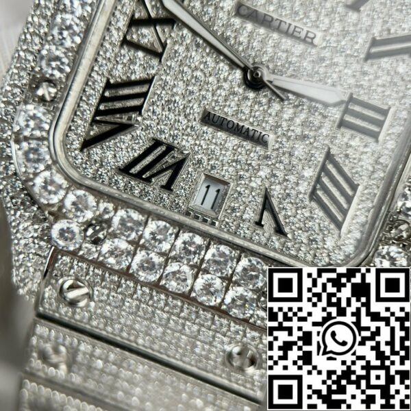 z4837250726234 3fdb250144eac1b04a0cd15404780117 Santos De Cartier 40mm Acero - Custom Pavé Piedra Swarovski