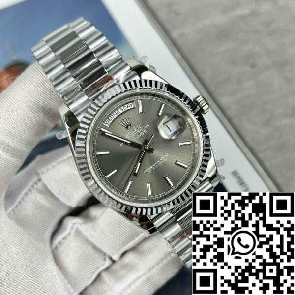 z4837253332168 725c175e8c5d8be37498614321e7e082 Rolex Day-Date M228236-0013 Platina leisteen wijzerplaat Beste 1:1 Editie GM Fabriek V2