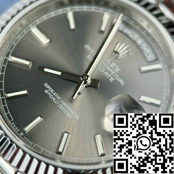 z4837253347615 23cdaf7563c1d302f1a9079cf9738d92 Rolex Day-Date M228236-0013 Platino esfera de pizarra Mejor 1:1 Edición GM Fábrica V2