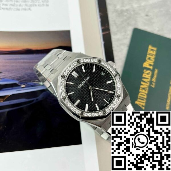 z4837255946444 0002678b3e35a5034fdd06f1a68286d2 Реплика Audemars Piguet Royal Oak 15400ST.OO.1220ST.01 Custom Moissanite Diamonds