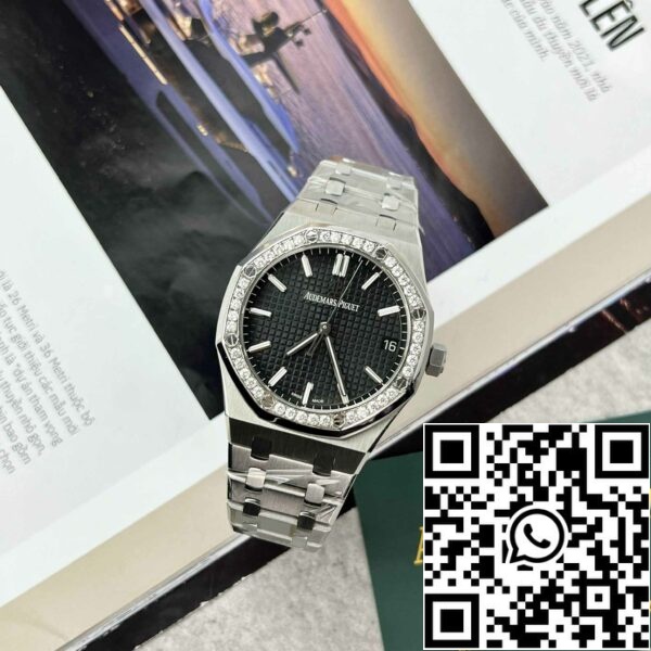 z4837255951964 7a4a1e7da17faf2104fe3e591fc266b0 Реплика Audemars Piguet Royal Oak 15400ST.OO.1220ST.01 Custom Moissanite Diamonds