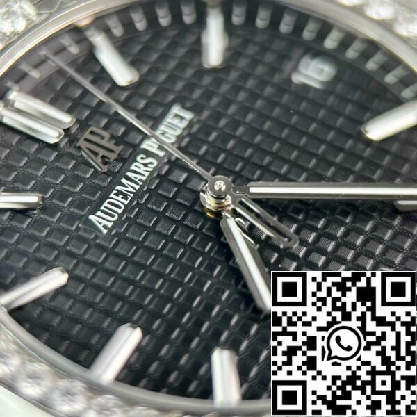 z4837255956993 6cedac7819508e22757bce54f387b5df Replika Audemars Piguet Royal Oak 15400ST.OO.1220ST.01 Custom Moissanite Diamonds