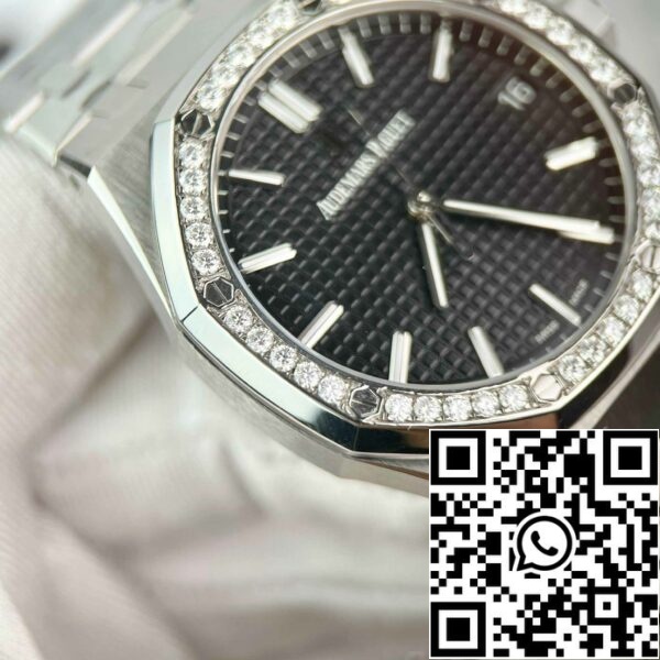 z4837255966888 aa9712c933f3eb35242ff96e957f66d9 Реплика Audemars Piguet Royal Oak 15400ST.OO.1220ST.01 Custom Moissanite Diamonds