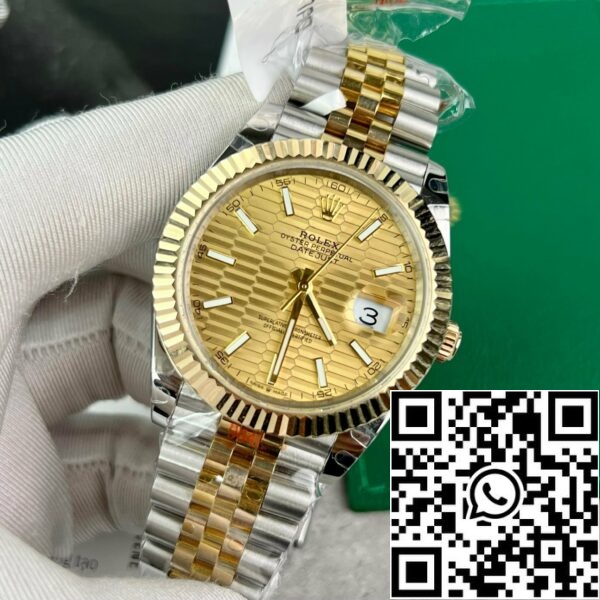 z4841895711752 4025700d475ec631976d1ba560781048 10ffcbdb 4099 480c 8bce 838ec4a08869 Rolex Datejust 41 126333-0022 Paras 1:1 Edition 18K Gold käärittyjä