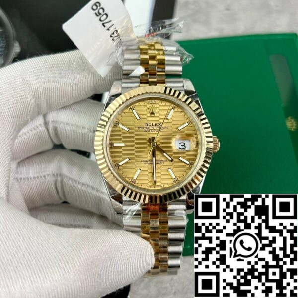 z4841895713586 28643a37d7b8b675f7cac763ae86f2eb 1b953b6b 9e6b 4c1d b703 bad47560e863 Rolex Datejust 41 126333-0022 Best 1:1 Edition 18K Gold Wrapped