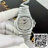 z4844773109127 91014fe16756b425f408a69e0d14b349 Replika Patek Philippe Nautilus Jumbo 5719/1G-001 anpassad full Moissanite-diamanter