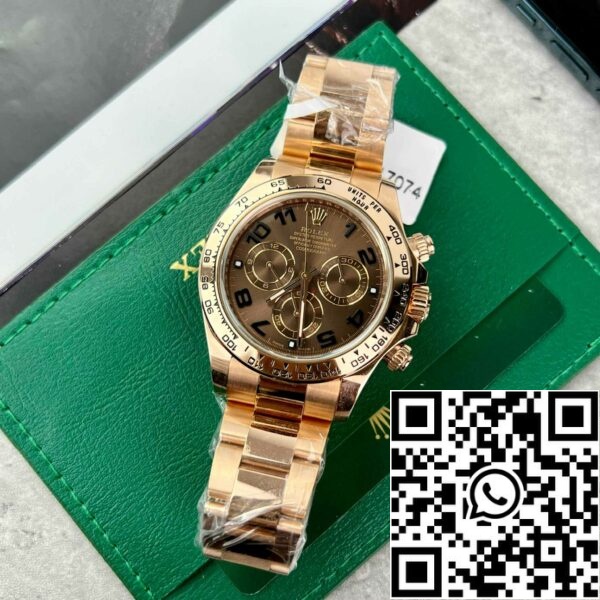 z4844774105382 471d918e81e85e87942d1c181ef664c4 545e5159 ea50 42af 9c53 50ba6f79ce53 Rolex Daytona 116515 Quadrante Oro Rosa Cioccolato Arabo - BT Factory migliore edizione 1:1