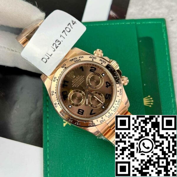 z4844774109501 a40f28db8b4a5cf03752a98d7da88b2a 44415e01 6d08 4351 b2b0 e2ff7097d7c9 Rolex Daytona 116515 Oro Rosa Quadrante Arabo al Cioccolato - BT Fabbrica migliore edizione 1:1