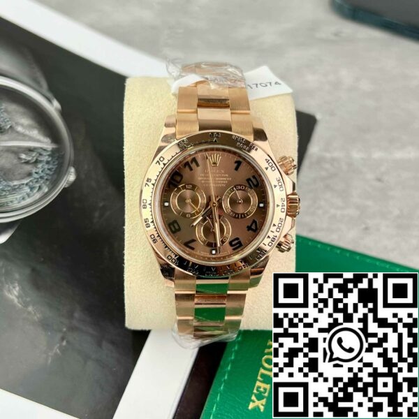 z4844774111577 fb49f5bf5f90b4b7a5756f3ca503eb26 2e97bb41 61e9 4144 adac 1fc343d18d2c Rolex Daytona 116515 Oro Rosa Quadrante Arabo al Cioccolato - BT Factory migliore edizione 1:1