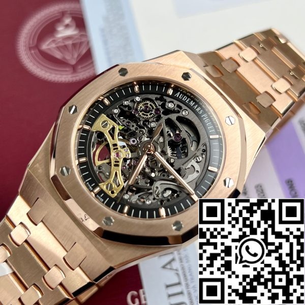 z4844776591997 4ee2df8a7db81ec6d351f3c20cd49b9c Audemars Piguet Royal Oak 15407OR.OO.1220OR.01 Najlepsza edycja 1:1 18k różowe złoto owinięte