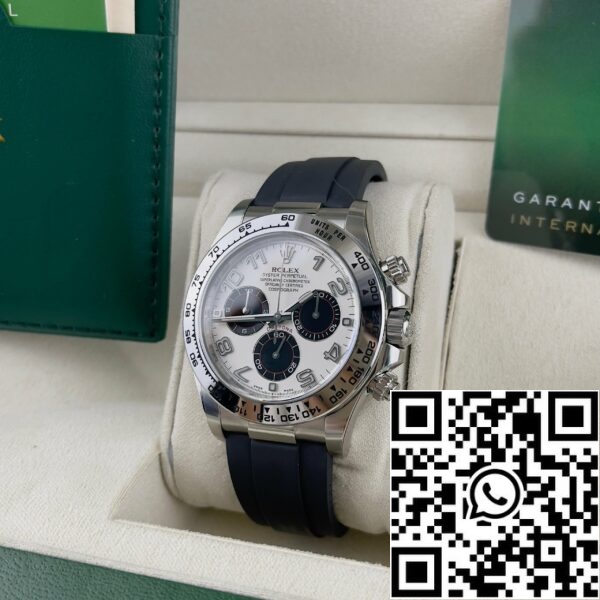 z4844777410470 d917c30529e5599e0d6259fe1fc33165 Rolex Cosmograph Daytona 116519 1:1 Mejor Edición Limpio de fábrica plateado esfera blanca