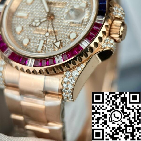 z4844777750077 948d4d03617454519edad2cacfbc6f85e3 9d4034cf 63bb 47ba ad24 61e65a5f3a3d Rolex GMT-Master II 126755 SARU-DIAO Best 1:1 Edition Ruby Stone és Moissanite 18k arany 18k arany