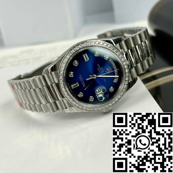 z4853950163967 250955fc170805e6b70ff9df3aa53fb4 Rolex Day Date M128349RBR-0016 Stein Lünette 1:1 Best Edition EW Factory Blue Dial