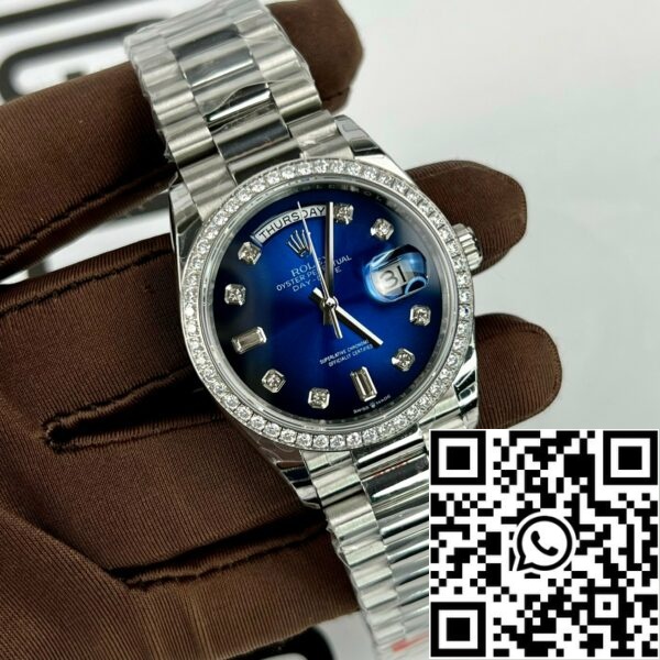 z4853950176864 df312a55676f175cfd0885da266d4241 Rolex Day Date M128349RBR-0016 Stein Lünette 1:1 Best Edition EW Factory Blue Dial