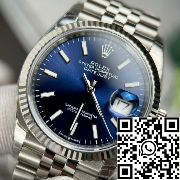 z4853955991199 c1b0dd9ede81ff77335ebf946f88d412 skalenlig Rolex Datejust M126234-0017 Oystersteel 1:1 Best Edition EW Factory Blå urtavla