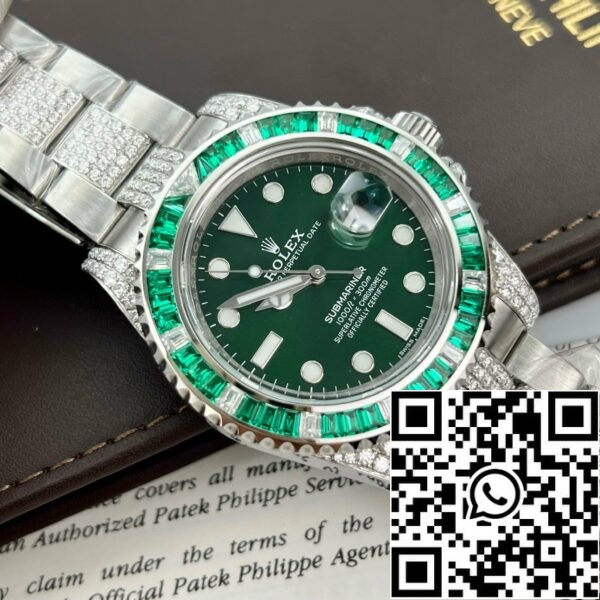 z4857452002505 1e0801e76a3e44fa7f13b3d80a719f0f 89dc5f99 7651 4c48 b46d 85a1d30f3daf Rolex Submariner Hulk Oystersteel personalizado Moissanite Diamantes super vip