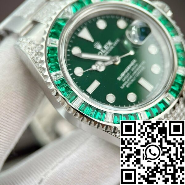 z4857452422109 5739446b5f0b0c941e97a82872804818 22be3cf9 8600 4b80 bbac 1b4cf29841b1 Rolex Submariner Hulk Oystersteel custom Moissanite Diamanten super vip