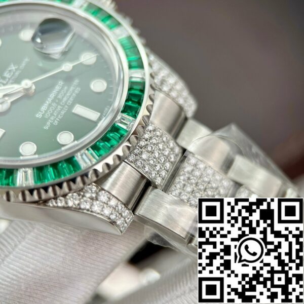 z4857452425992 ce108551a375dc2732ee7509106f2ba8 843b93a1 bad4 4a32 a00e 6c77a0a3b030 Rolex Submariner Hulk Oystersteel custom Moissanite Diamanten super vip