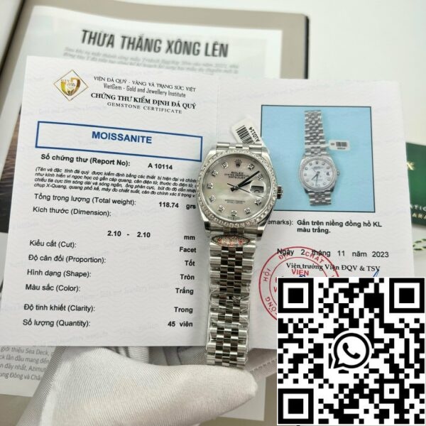 z4858487792302 ddcbd86149465f4c7a685eb7ab94226a Rolex Datejust M278274-0006 Madreperla Quadrante personalizzato Lunetta Diamanti