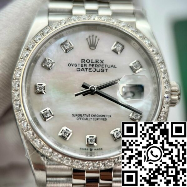 z4858487832862 7dc22f2c718a8aab4a07bfac5c124075 Rolex Datejust M278274-0006 Madreperla Quadrante personalizzato Lunetta con diamanti