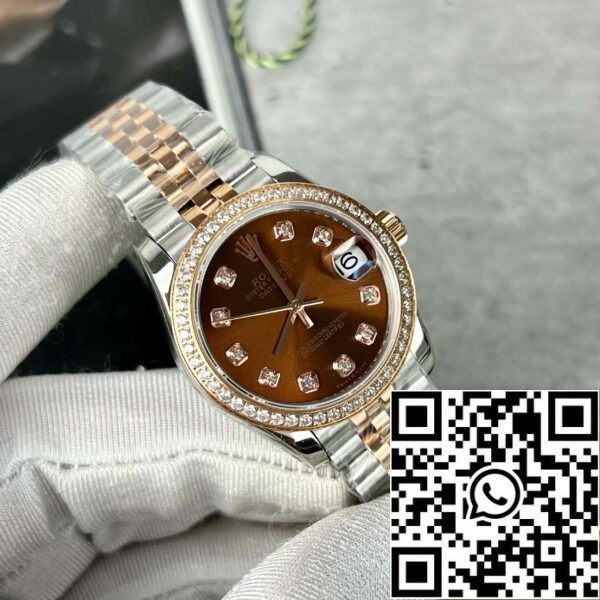 z4891876267137 738afcbe5c2ab276b6dcc757d8ee237b skalowana Replika Rolex Lady-Datejust M279171-0011 Oystersteel EW Factory Bezel Stone