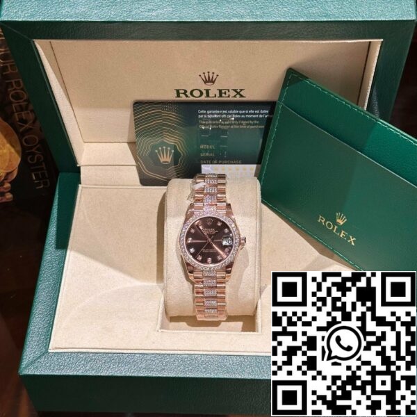 z4992332896601 cd0db639c6da1d908329d5cd465060ca 1 1baa92fa 4cd7 49a3 b86c b02e387b6492 Rolex Datejust 31 278275 owinięty 18-karatowym różowym złotem i diamentami 1:1 najlepsza edycja