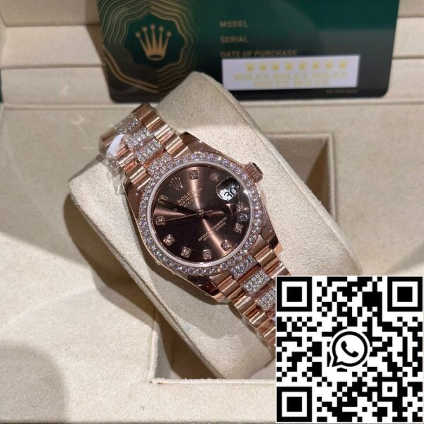 z4992332911026 d92aca3fcd661d8816266d5c732e11b9 1 72367561 f7fd 4d69 bc87 f1b7aa74f7c8 Rolex Datejust 31 278275 gewikkeld 18k rose goud en diamanten 1:1 beste uitgave