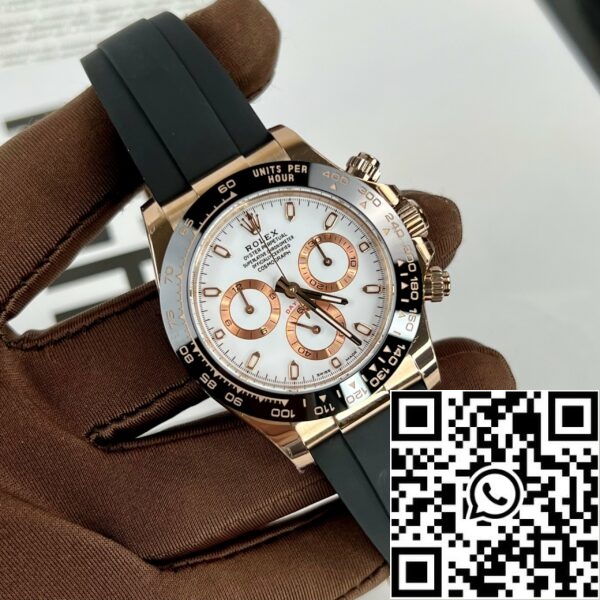 z4992851170257 f0ece65f0614fd3f0495a925ad30559f 1 Rolex Daytona M116505-0010 1:1 Best Edition BT Factory Różowe złoto Gumowy pasek