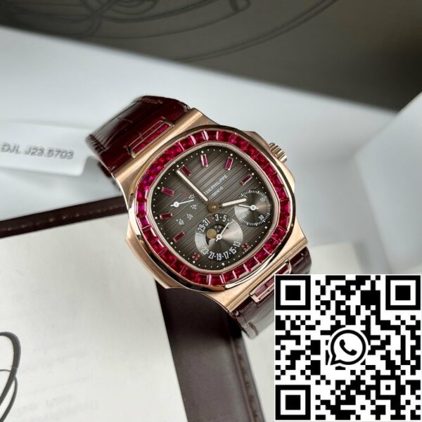 z5029362025436 96bbd7c4ebab81a96e013bdc0ff843da Patek Philippe Nautilus 5712 18k or rose 1:1 best Edition PPF Factory custom Ruby Stone