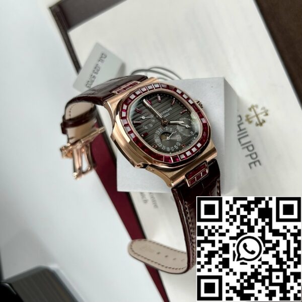 z5029362045029 63c3f62e620c00530500c09f2d634de3 Patek Philippe Nautilus 5712 18k roséguld 1:1 best Edition PPF Factory custom Ruby Stone