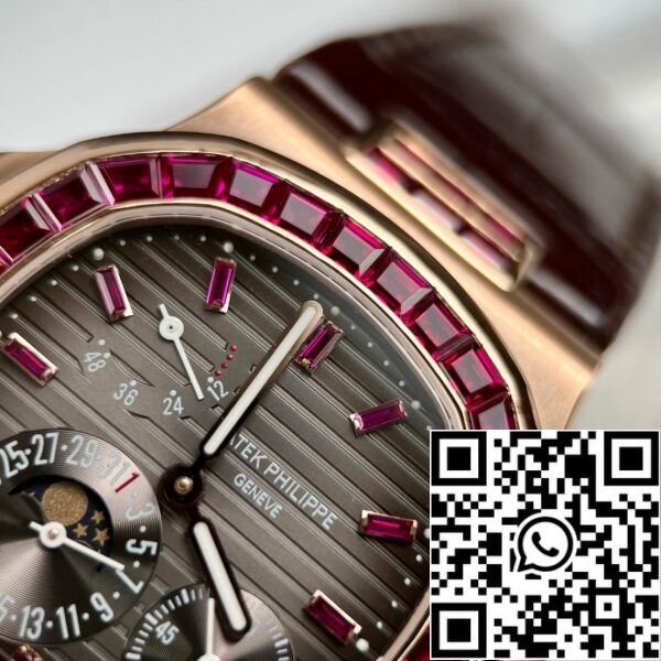 z5029362051792 a829ddefedde985dea7893eb42be4509 Patek Philippe Nautilus 5712 18k or rose 1:1 best Edition PPF Factory custom Ruby Stone