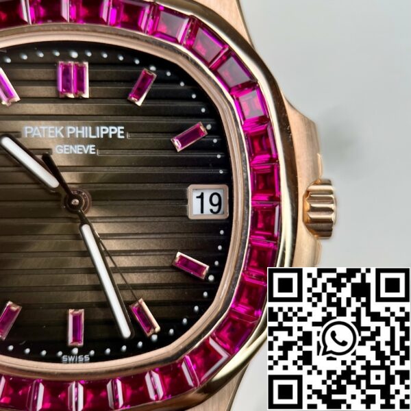 z5029364532798 ea10577d4c7d4133bc2983e29a6edd64 Patek Philippe Nautilus 5711 18k rose gold 1:1 legjobb kiadás PPF gyár egyedi Ruby Stone