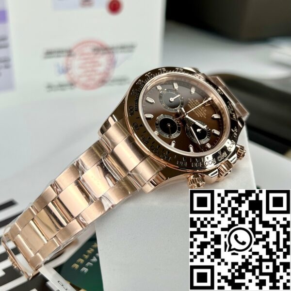 z5029373719750 b6e618b2842376e6d9fc1f5a53cd328f 20ef8ca9 49fd 4eb2 8140 63355c1472bc Rolex Cosmograph Daytona 116505 шоколадный циферблат 1:1 лучшее издание BTF 18k розовое золото