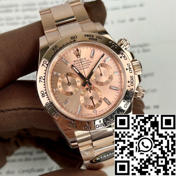 z5029462308388 71c5a7528b3057396e61739df9da612b 6f6edf08 5757 4c65 89eb a31135f972fd Replica Rolex Cosmograph Daytona 40mm Everose guld 116505 1:1 bästa upplaga BTF