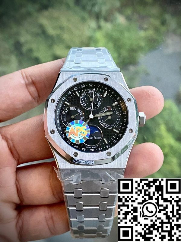 z521952526068471 6d8e34c816cf1a2634c5e61d1388a4d5 skaalattu Audemars Piguet Royal Oak 26574 1:1 Best Edition APS Factory Musta Dial