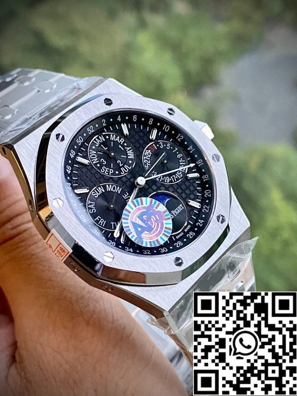 z5219526089815 dea739145b642ac31c4b63abd44d1402 skaalattu Audemars Piguet Royal Oak 26574 1:1 Best Edition APS Factory Musta Dial