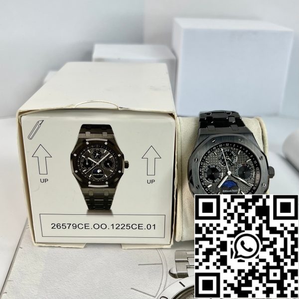 z5219530327533 87bc294d893a6cee08412a025cc36ecf Audemars Piguet Royal Oak 26579CE.OO.1225CE.01 1:1 Best Edition APS Factory черный циферблат