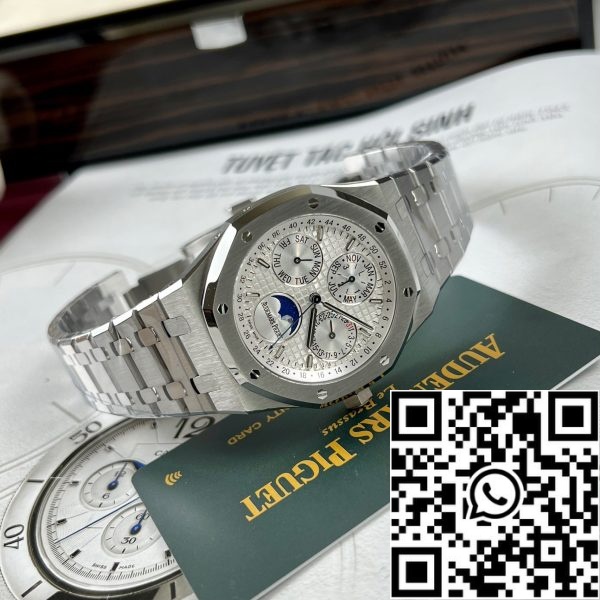 z5219535500754 59ce2823da95cf95bd7dc24ac6e163a9 Audemars Piguet Royal Oak 26574ST.OO.1220ST.001 1:1 Mejor Edición APS Factory Esfera Blanca